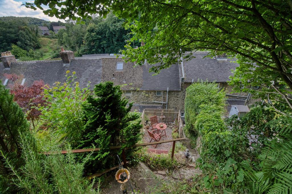 Patio and rear of the home from third tier of gard