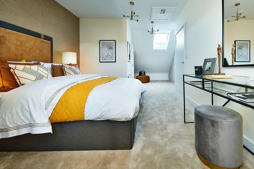 The main bedroom suite has ample space for storage