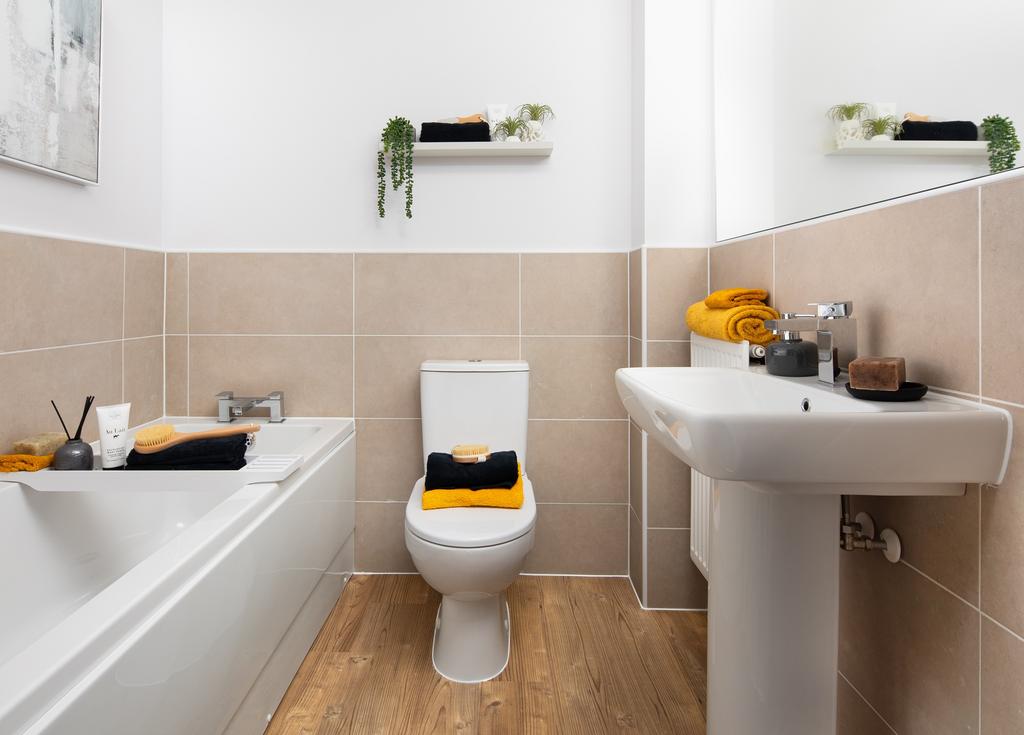 Family bathroom in the Ellerton 3 bedroom home