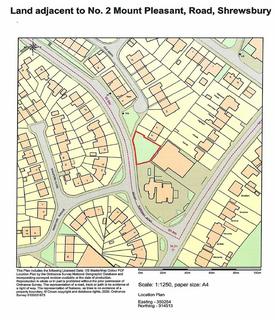 Plot for sale, Mount Pleasant Road, Shrewsbury