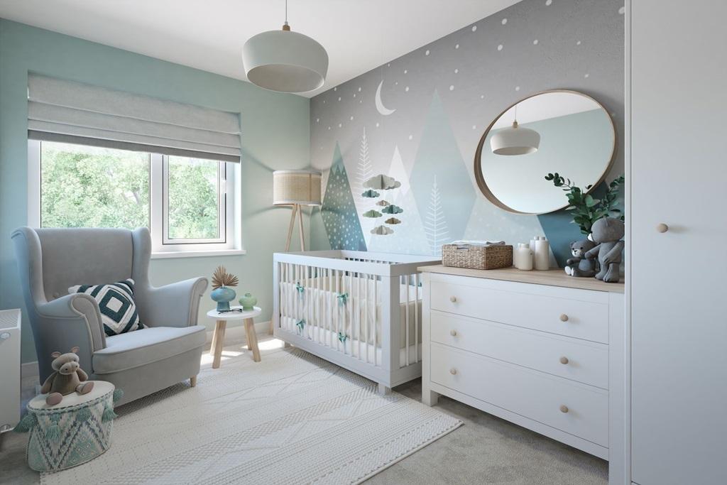 An ideal nursery room or home office