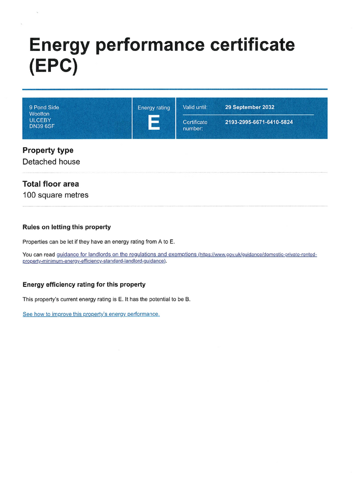 EPC Certificate