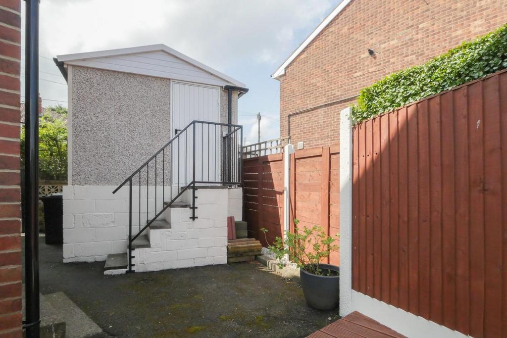 Rear garage