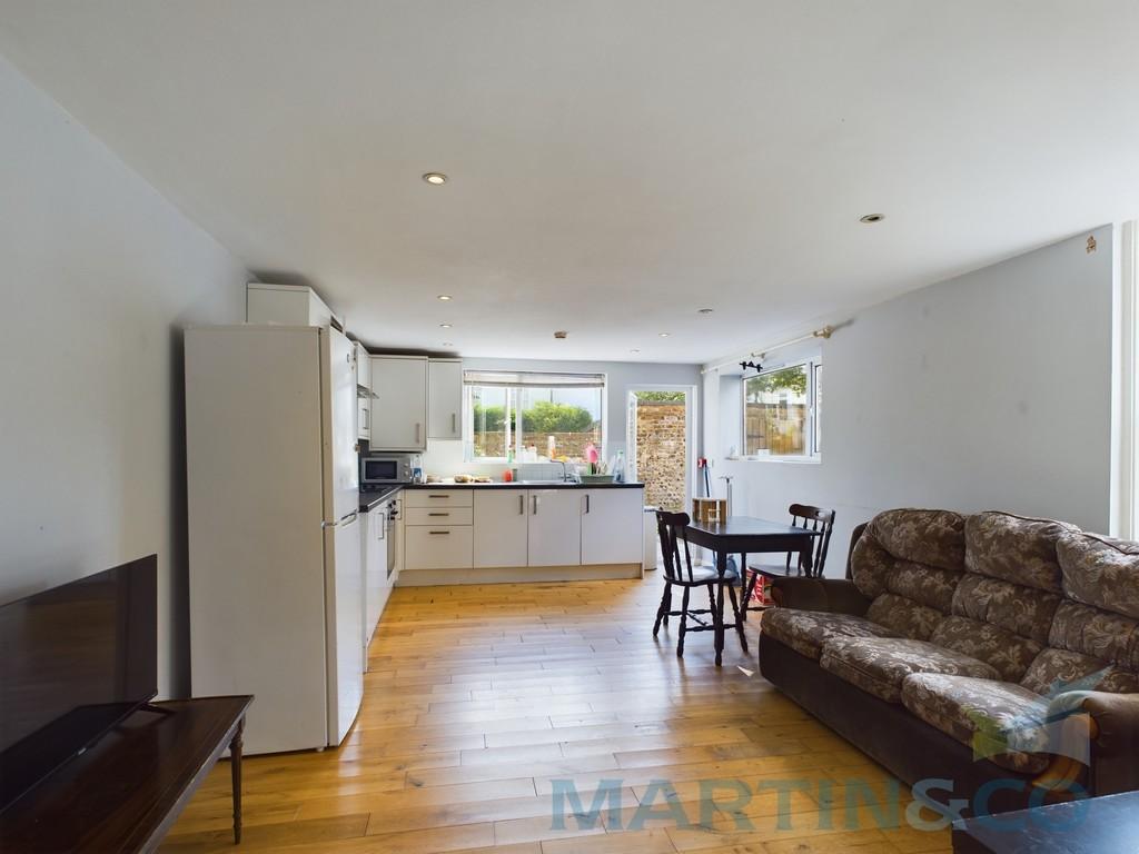 Living room and kitchen