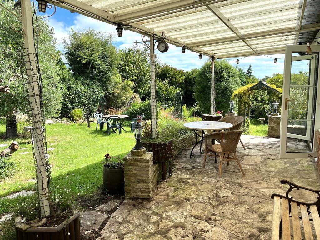 Covered patio seating