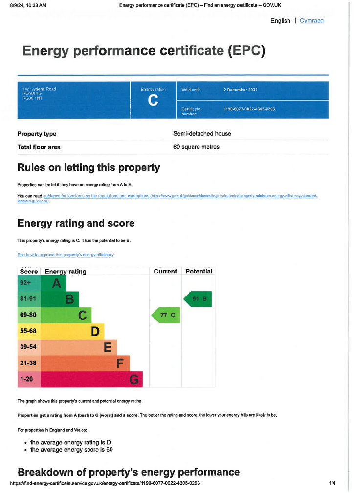 EPC Certificate