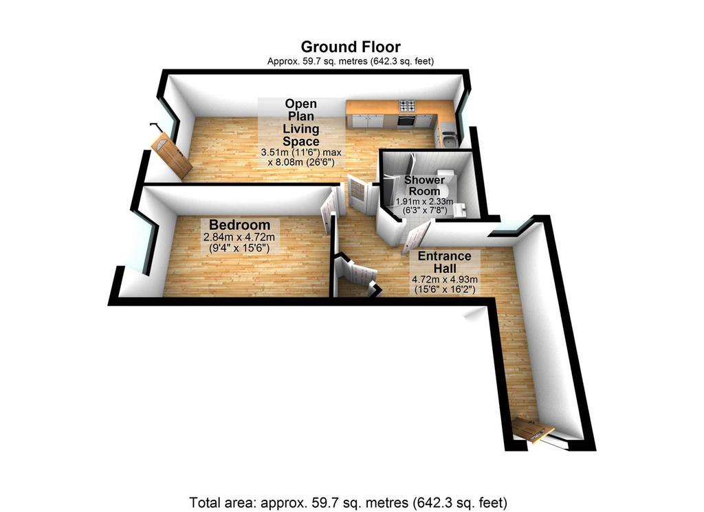 Flat 7 38 C , Hatton Mews, Broad Green, Wellingboro