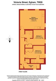 2 bedroom flat to rent, Victoria Street, Egham TW20