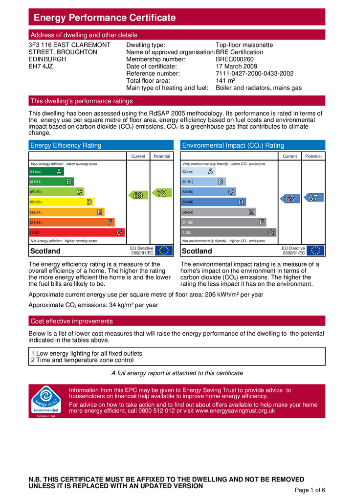 EPC Certificate