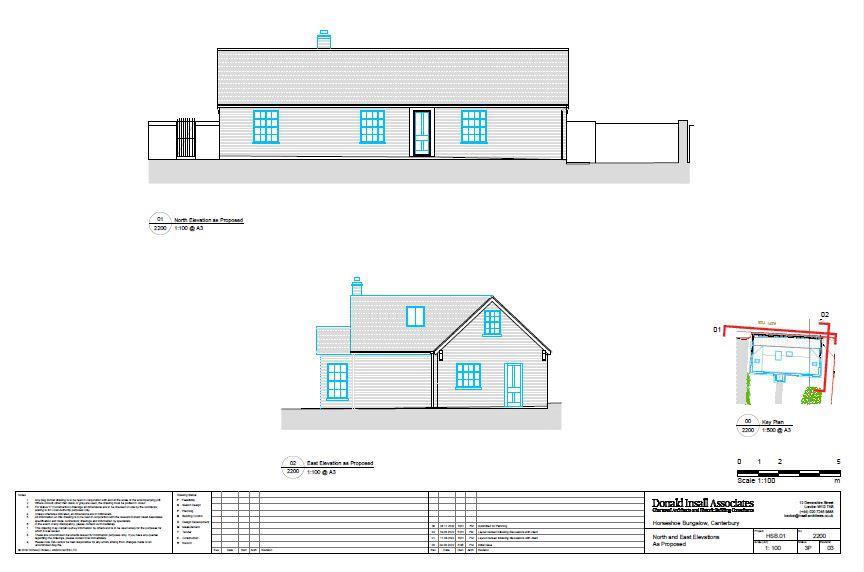 Proposed North and East Elevations Horse Shoe Bung