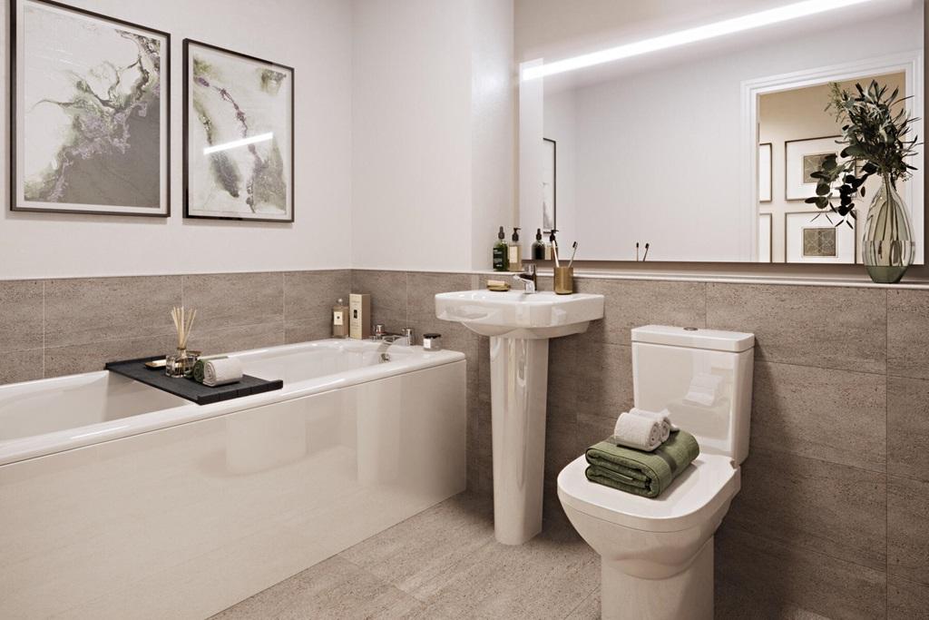 Example of an apartment bathroom