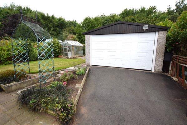 Rear garden and double garage