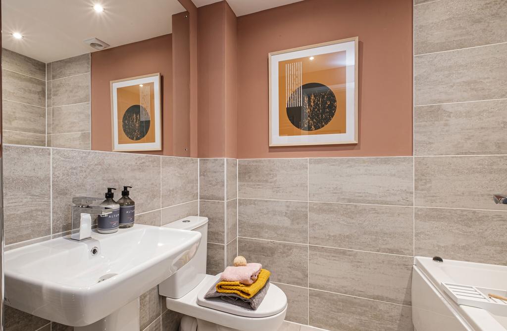 Interior view of our 4 bed Alderney bathroom