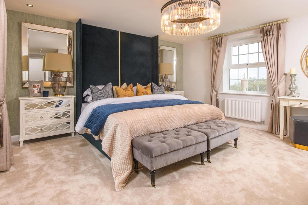 Main bedroom in the Moreton Show home