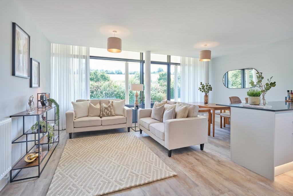 Open-plan living area, open plan living