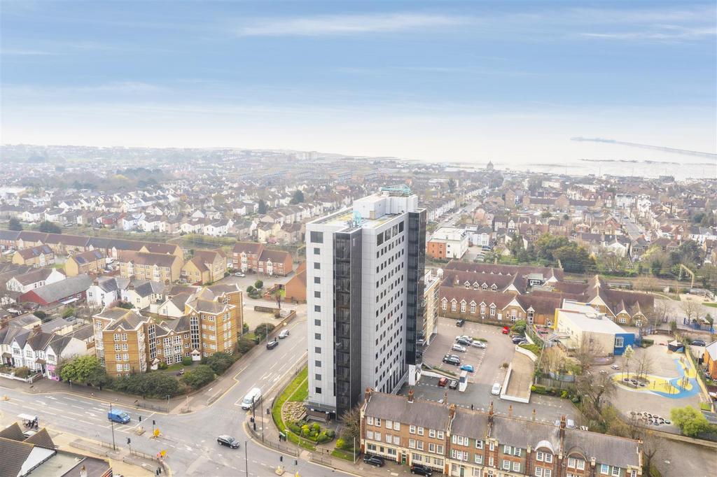 Aerial View of Building &amp; Surroundings