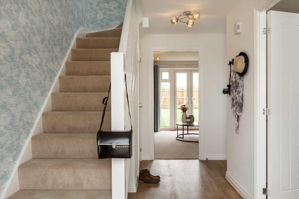 Hallway with cloakroom and under stairs storage