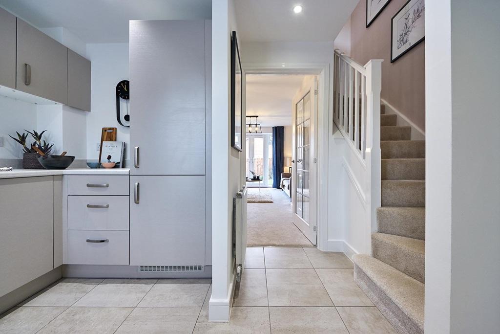 The open plan hallway gives easy access to the...