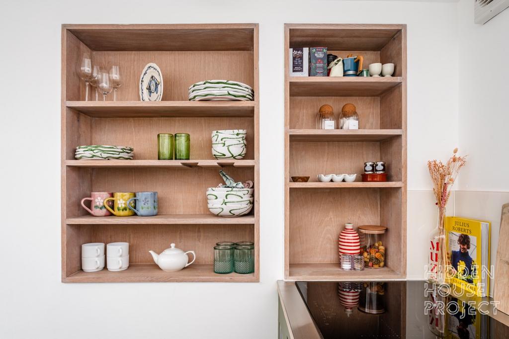 Solid Oak Open Shelving
