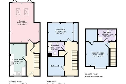 3 bedroom townhouse for sale, Woodside Drive, Boldon Colliery, Tyne and Wear, NE35 9BP