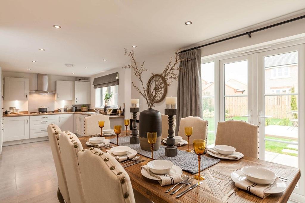 Dining area with French doors to the rear garden