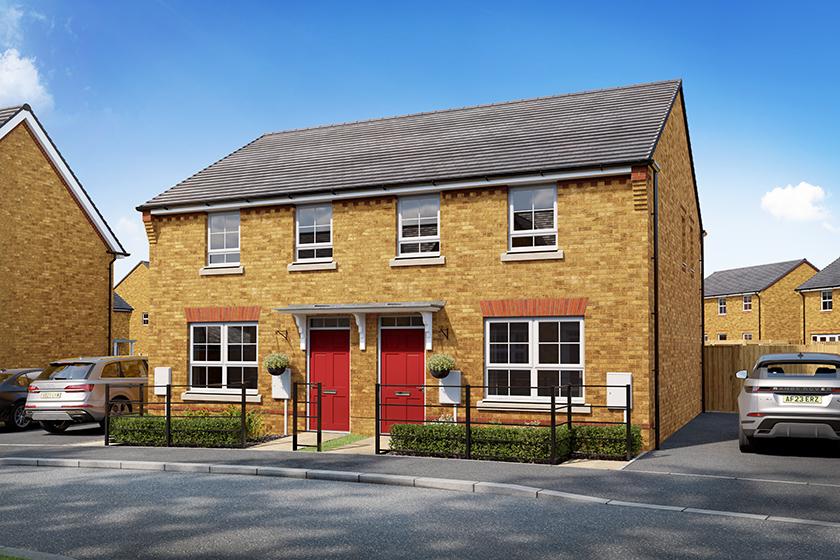 External CGI of the semi-detached archford at...