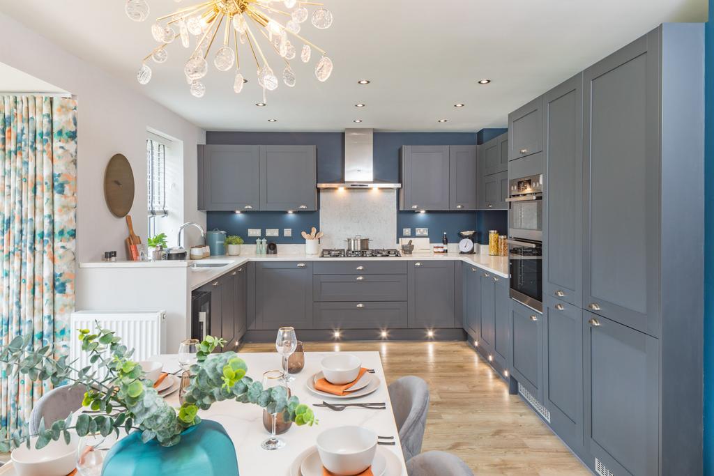 Open plan kitchen dining room in the Holden 4...