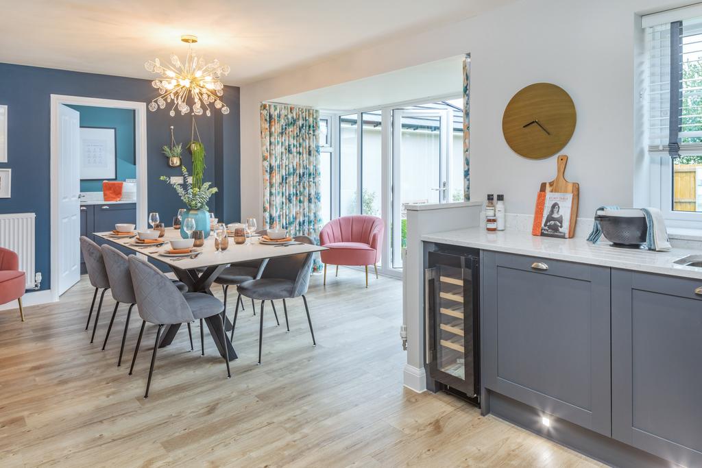 Open plan kitchen dining room in the Holden 4...