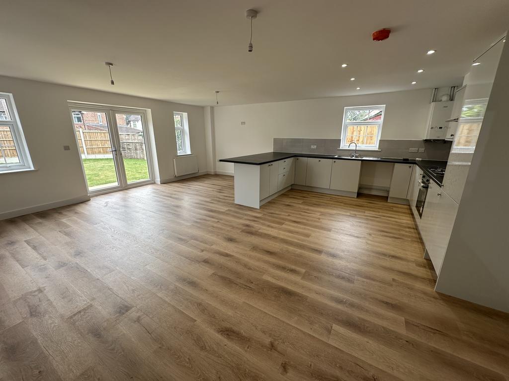 Open plan dining kitchen living area.