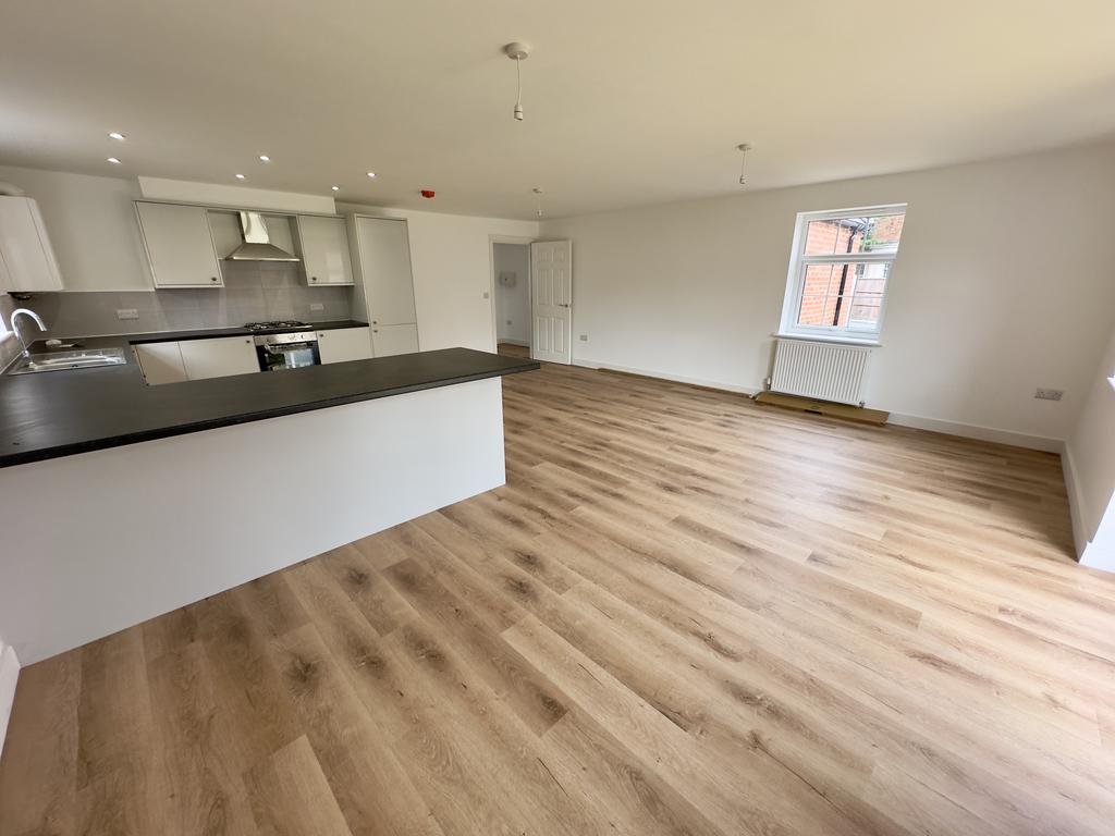 Open plan dining kitchen living area.