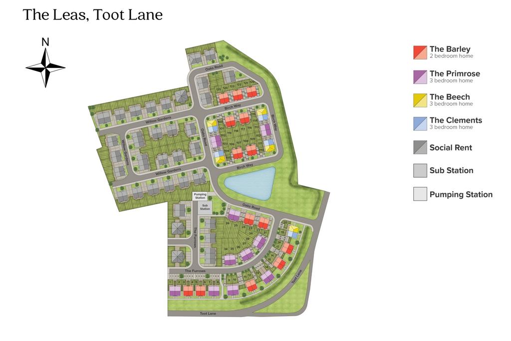 The Leas, Toot Lane site plan