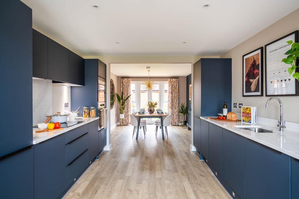 Cook and eat in the large kitchen dining room