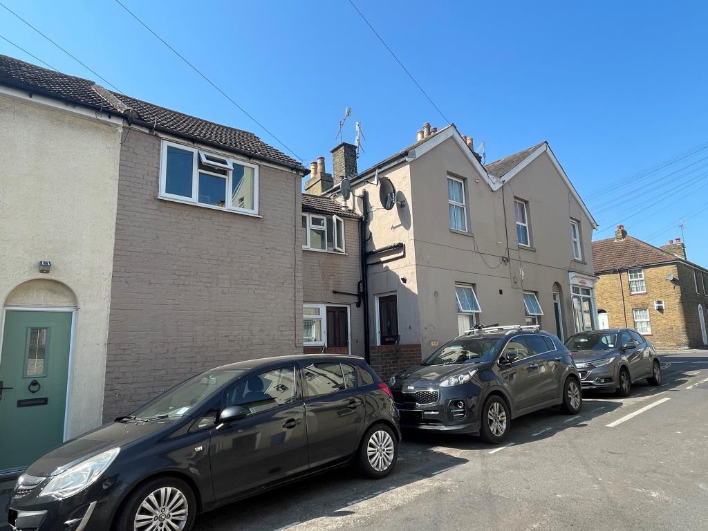 Rear of property showing entrances to flats
