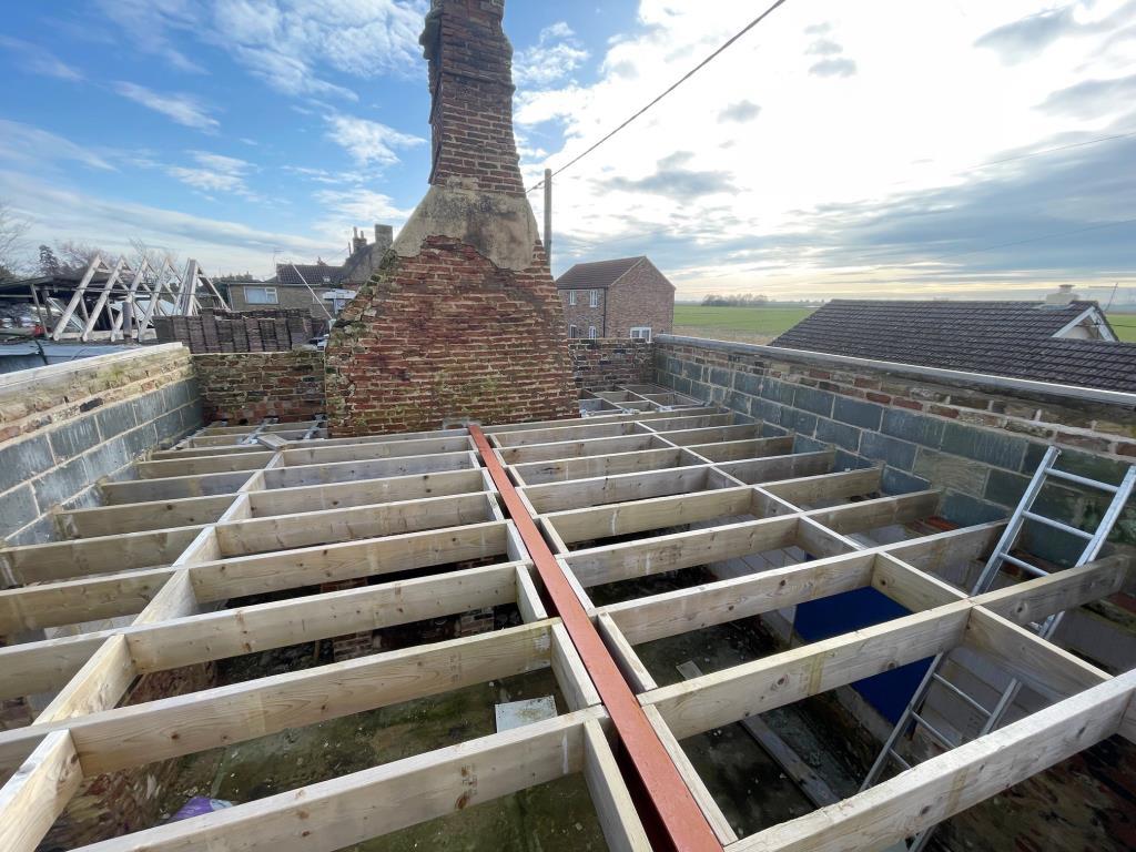 View from the staircase with expose field beyond