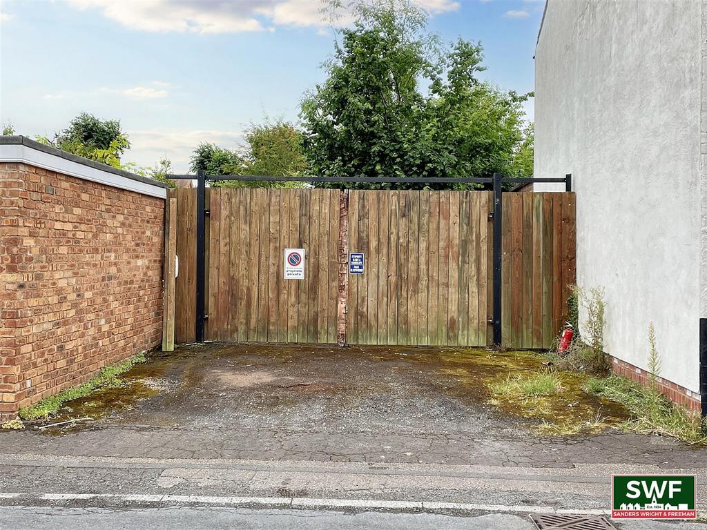 Double garage and driveway