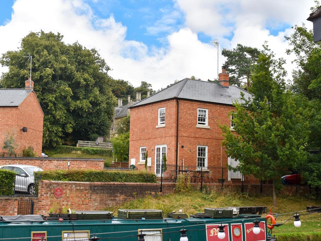 Canal view of house