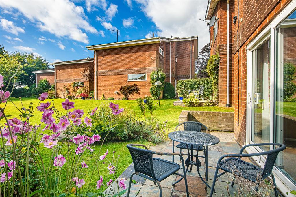 Terrace overlooking communal gardens