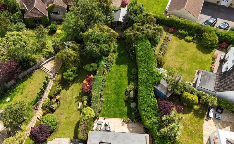 Aerial of garden