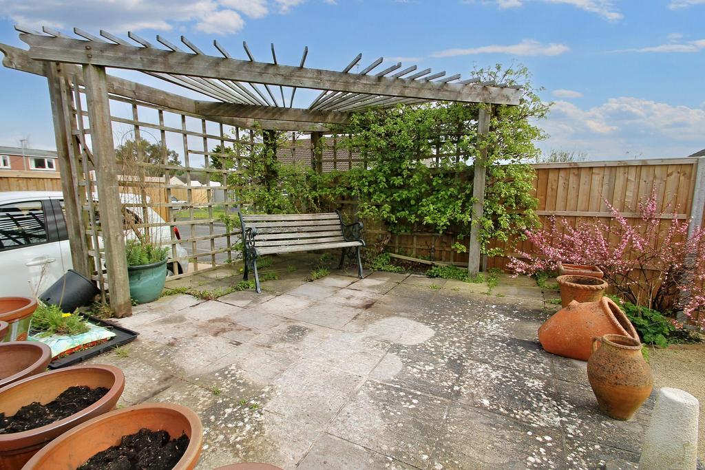 Feature patio with pergola