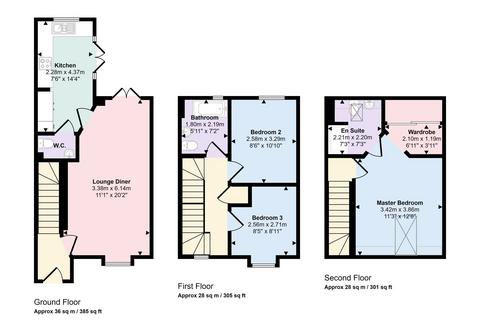 3 bedroom townhouse for sale, Rowan Drive, Cleadon Vale, South Shields, Tyne and Wear, NE34 8PQ