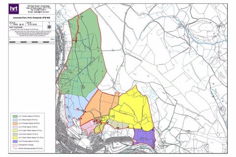 Farm land for sale, Lot 8 Approximately 24.58 acres of land, Llwyncelyn Farm, Llwyncelyn, Porth, CF39 9UE