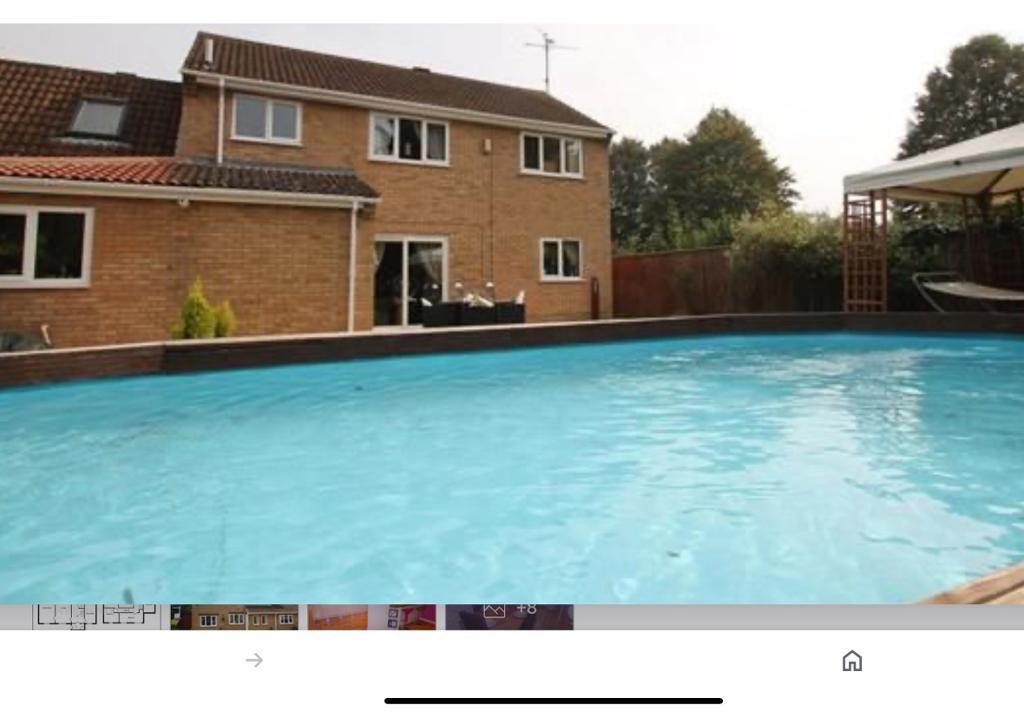 Swimming pool in summer