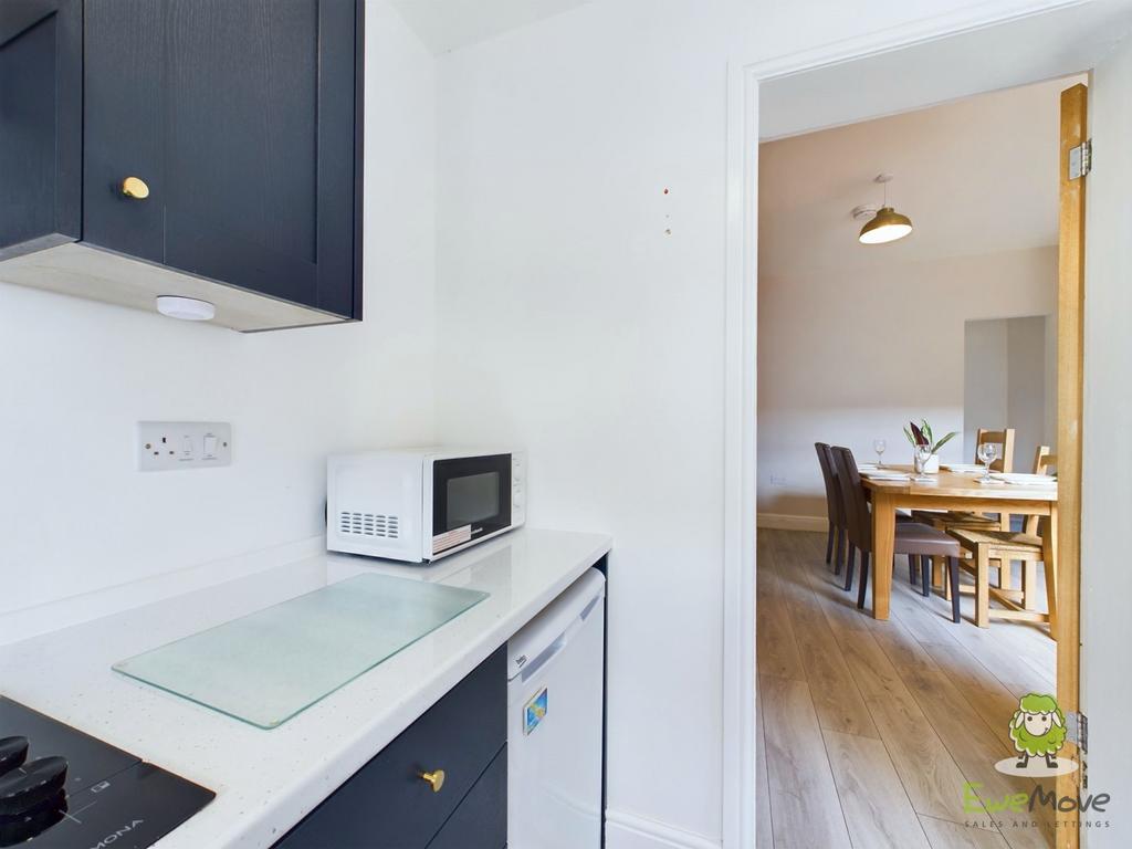 View from kitchen to dining room