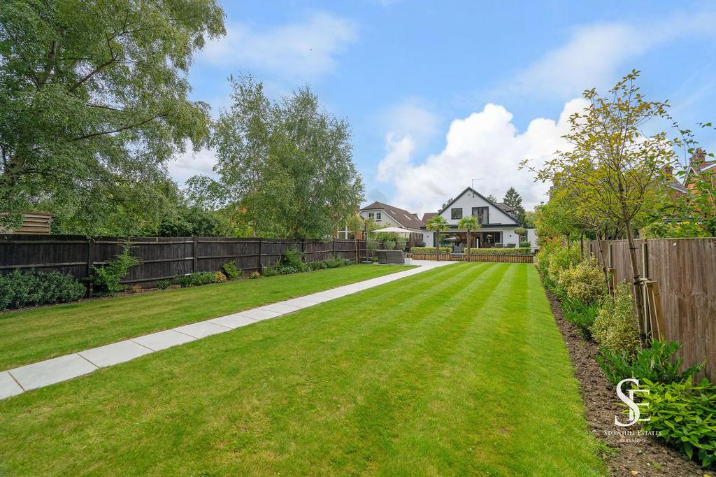 End of garden to house