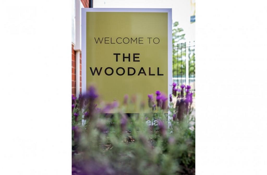 Hazelfields   The Woodhall   Sign