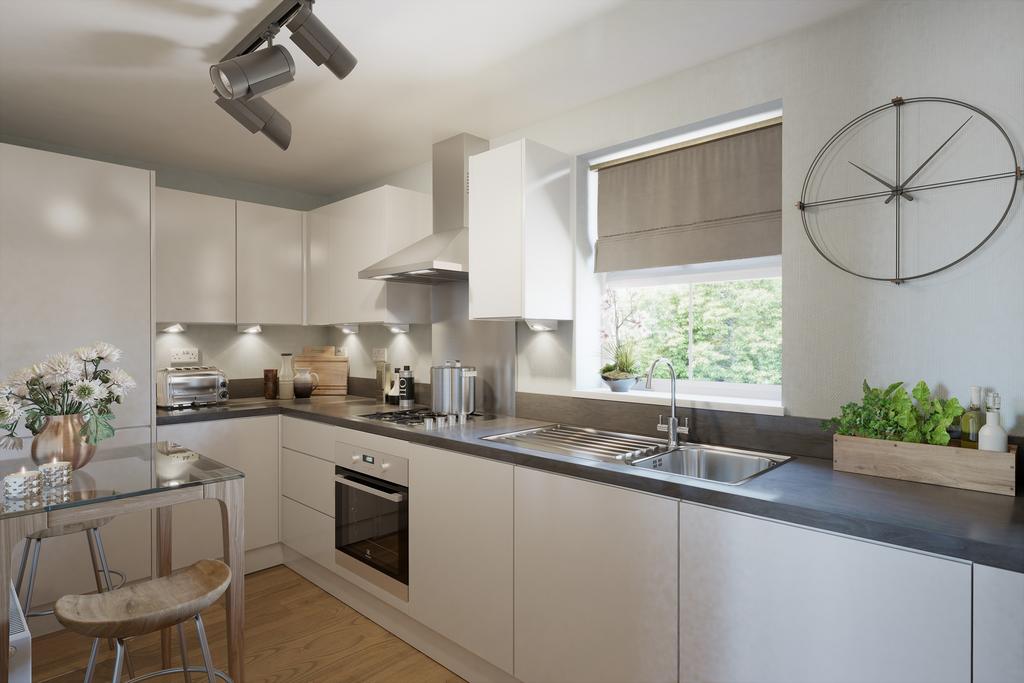 View of the kitchen in the two bedroom Wincham