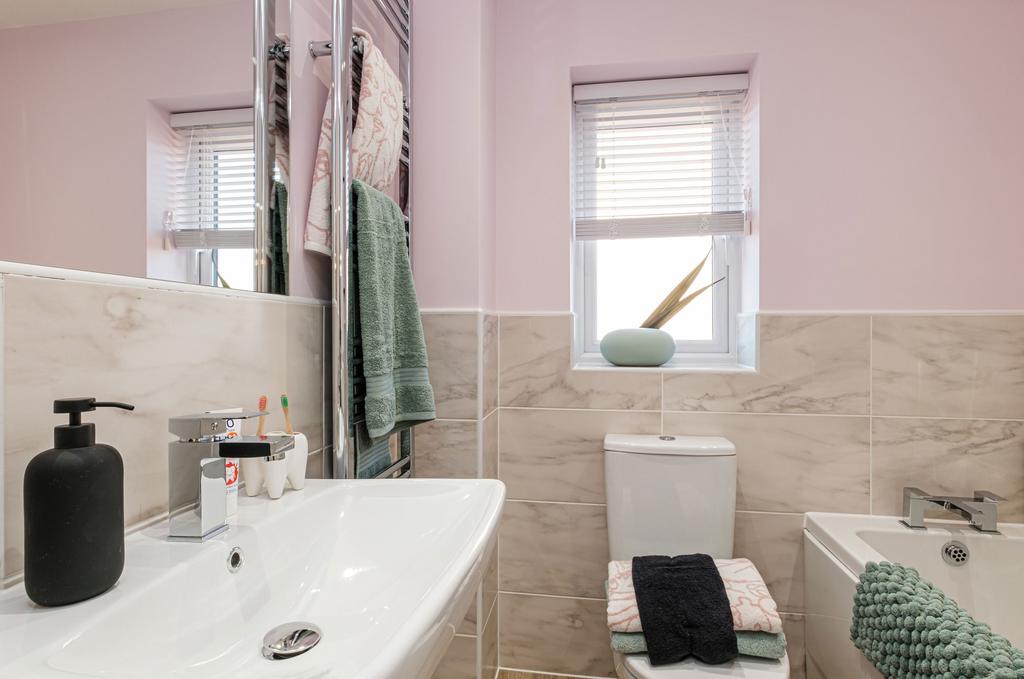 Interior view of the bathroom in our Ellerton home