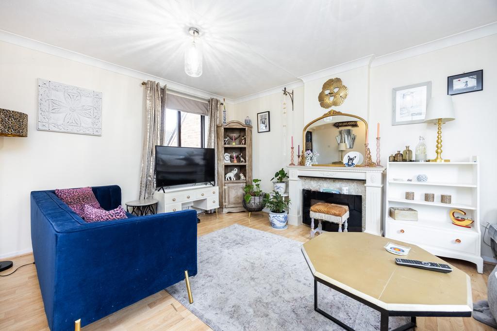 Living room, fireplace