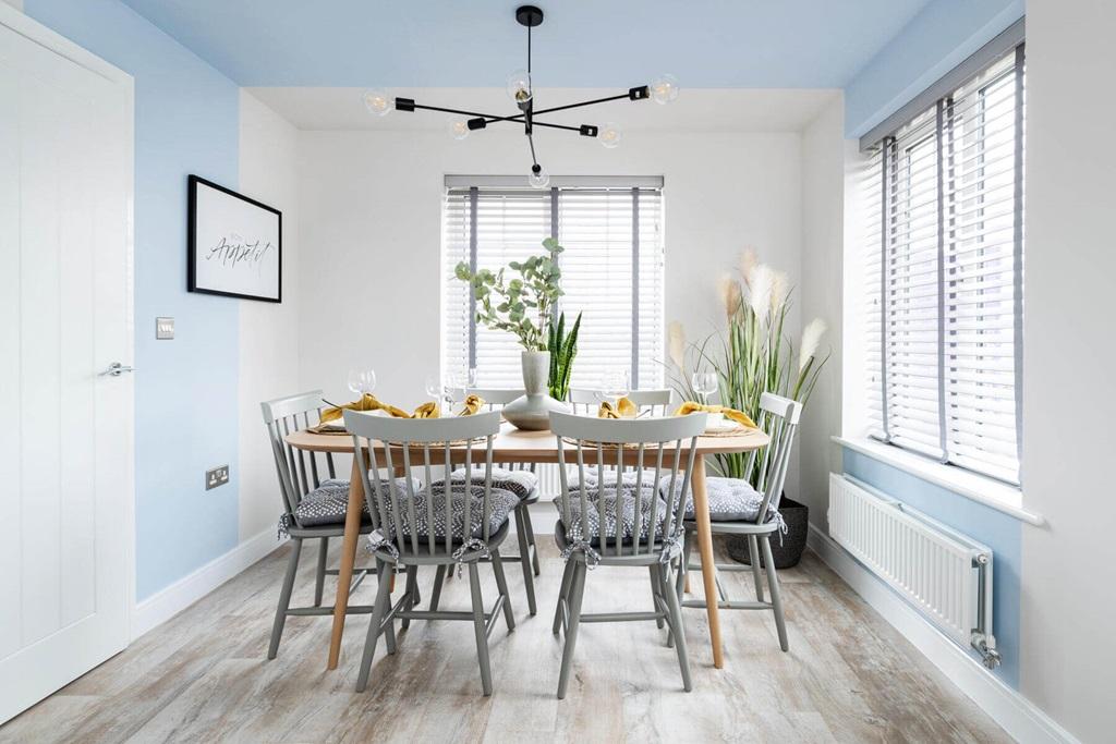 An open plan kitchen dining area creates a hub...