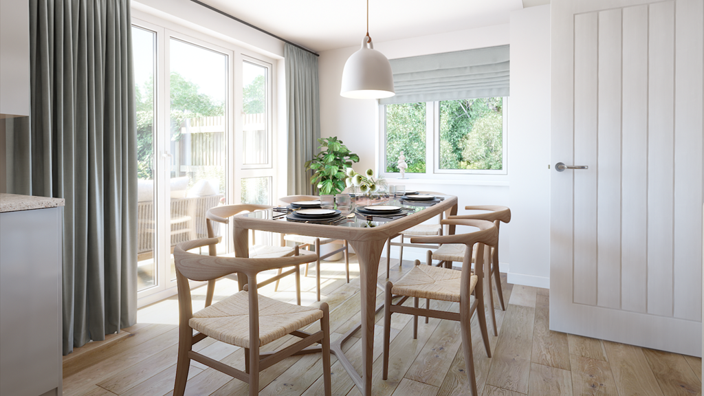 A spacious dining area to entertain